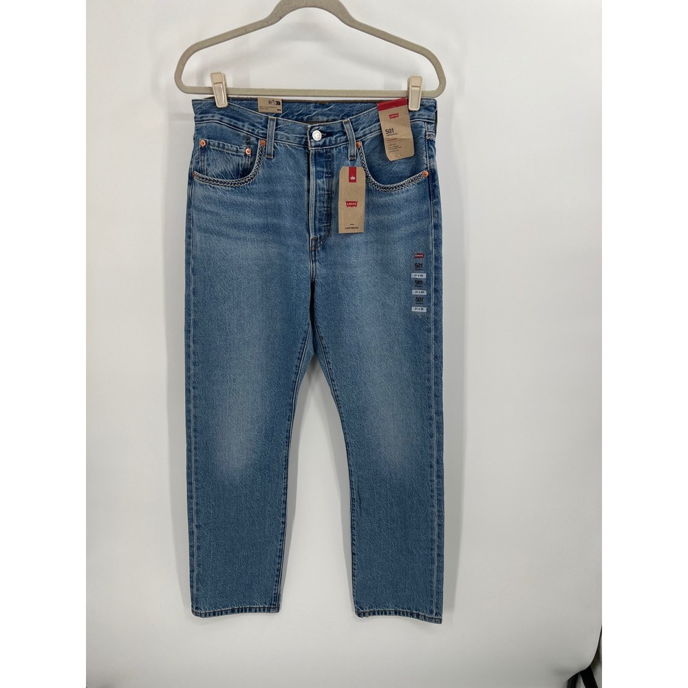 Levis 501 Original Lightweight‎ Jeans 31x30 Blue High Rise Straight Leg NWT